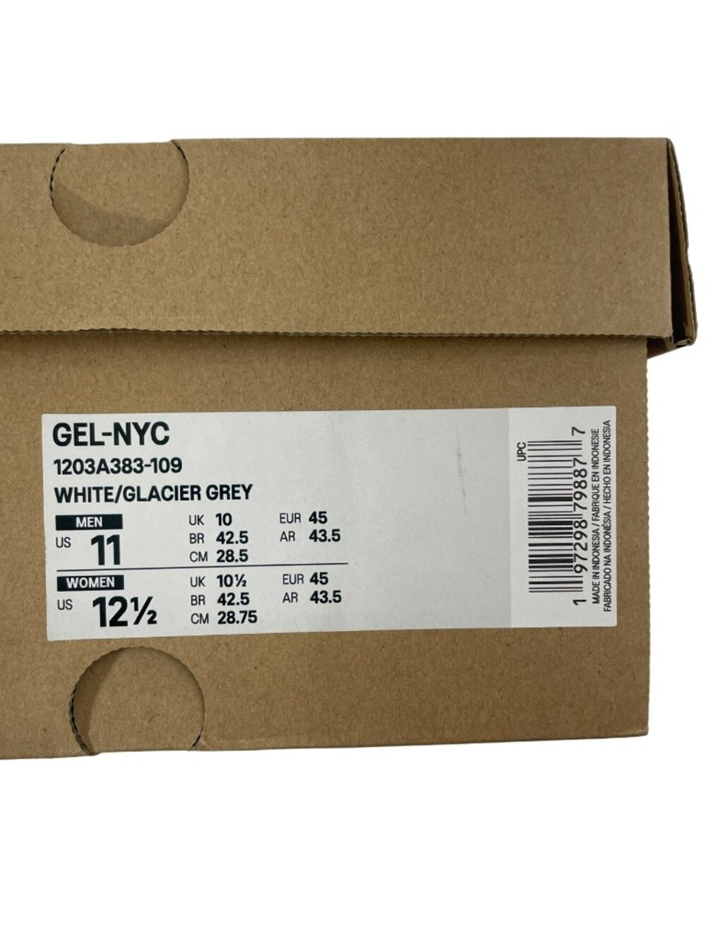 Asics Gel-NYC Running Athletic Shoes White/Glacier Grey US 11 Men/12.5 Women NWB - Picture 6 of 10